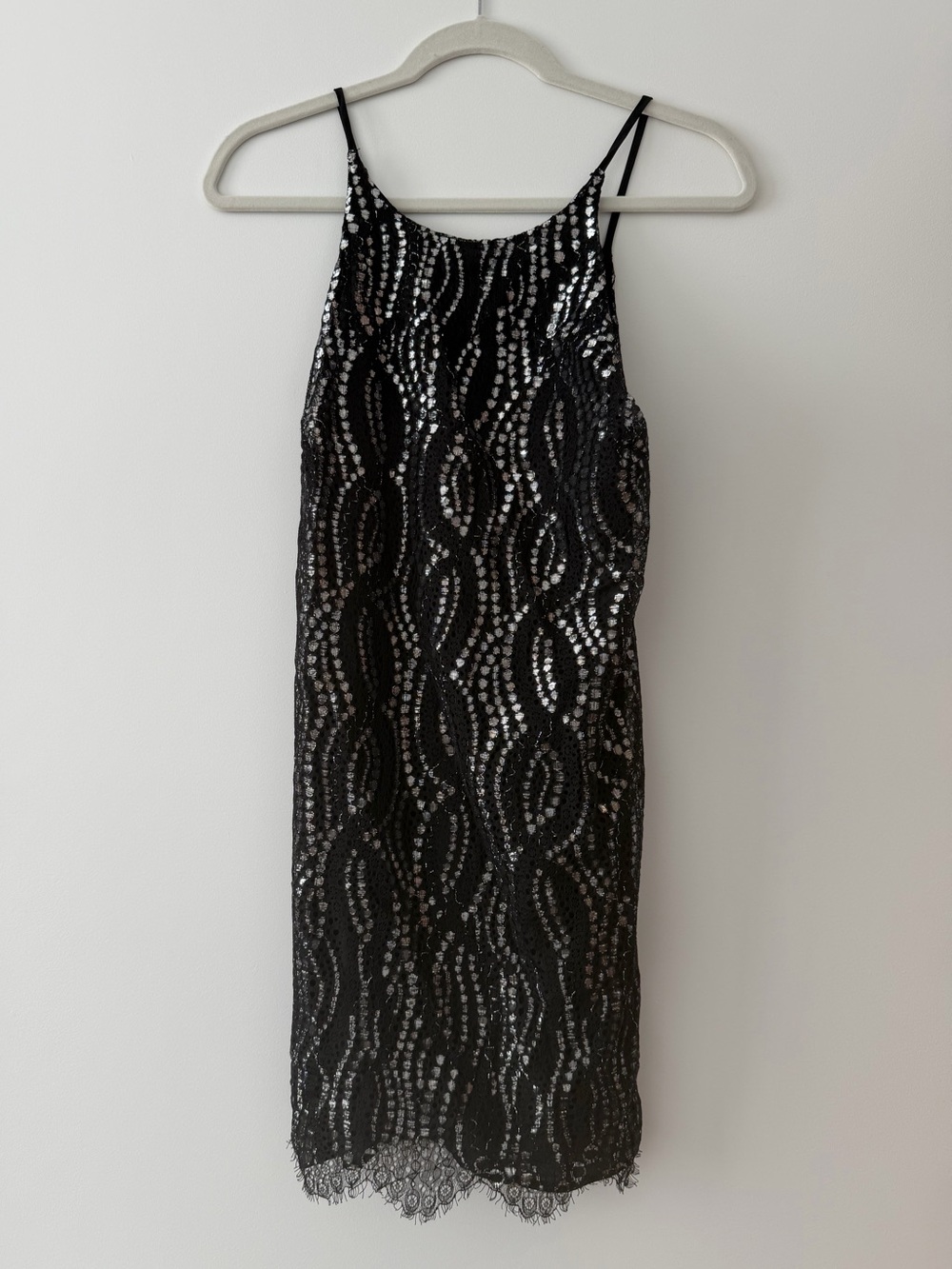 Eight Sixty Black Sequin Slip Dress